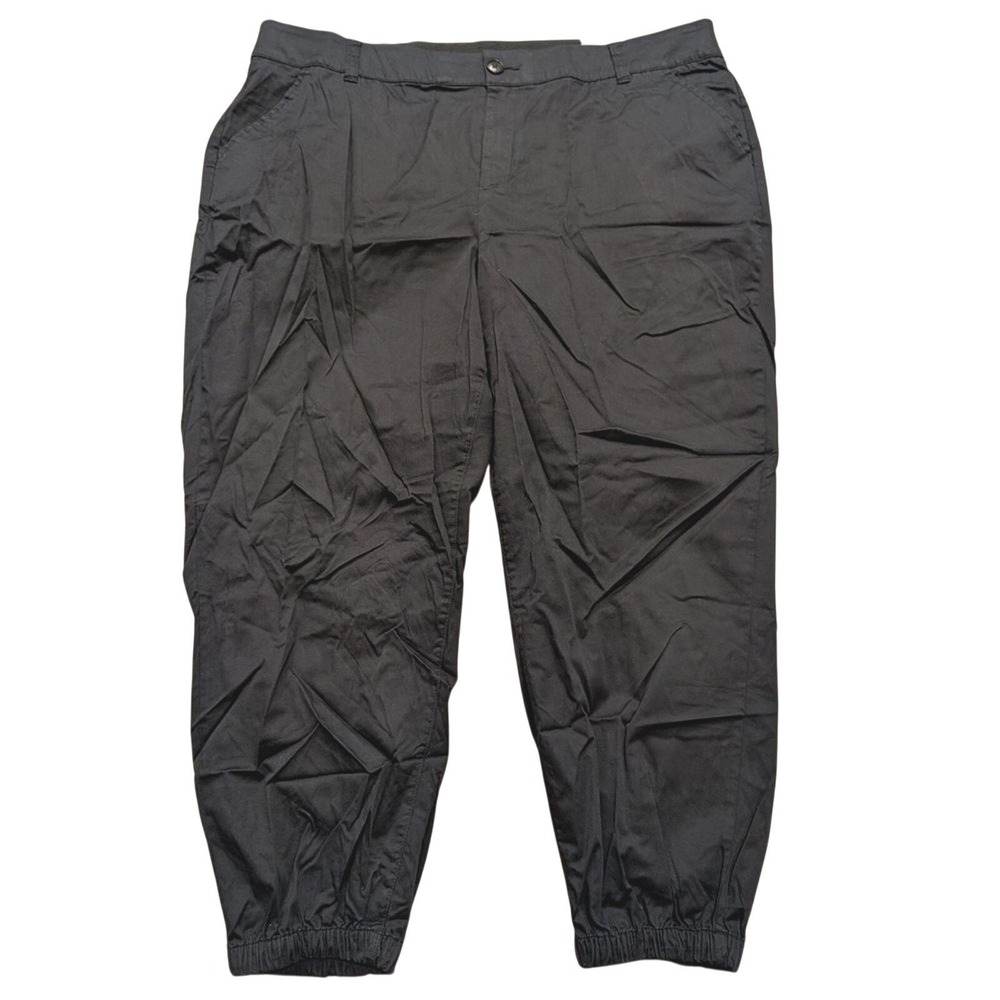 Lane Bryant Plus 20 Black Sateen Collection Jogger Pants Joggers NWT NEW